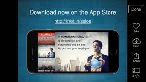 A screenshot of the new SlideShare iOS app